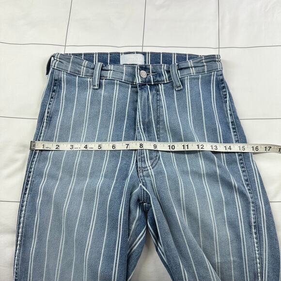Boyish Jeans Womens 26 Blue Carter Striped They Made Me a Criminal Cotton Blend - Picture 11 of 15